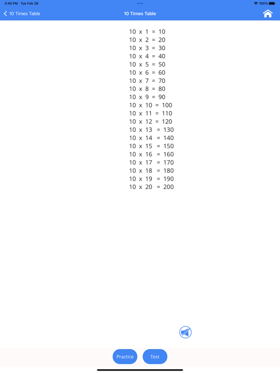 Screenshot #6 pour Multiplication Tables.