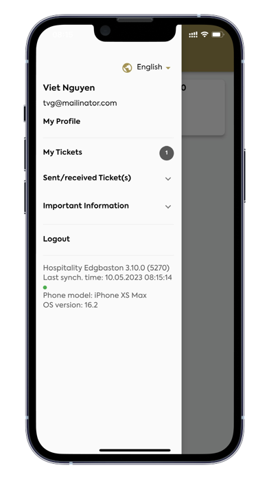 Hospitality Edgbaston Screenshot