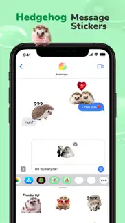 message stickers : hedgehog iphone screenshot 2