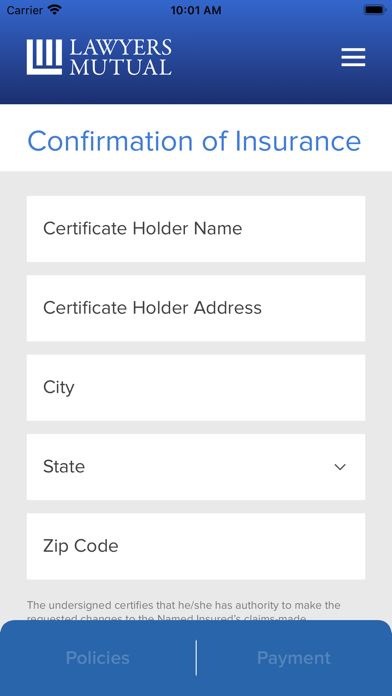 Lawyers Mutual North Carolina Screenshot