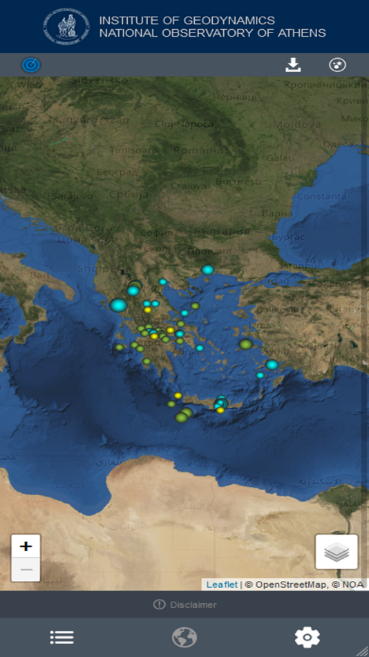 #3. Seismicity - N.O.A. (iOS) Podle: National Observatory of Athens