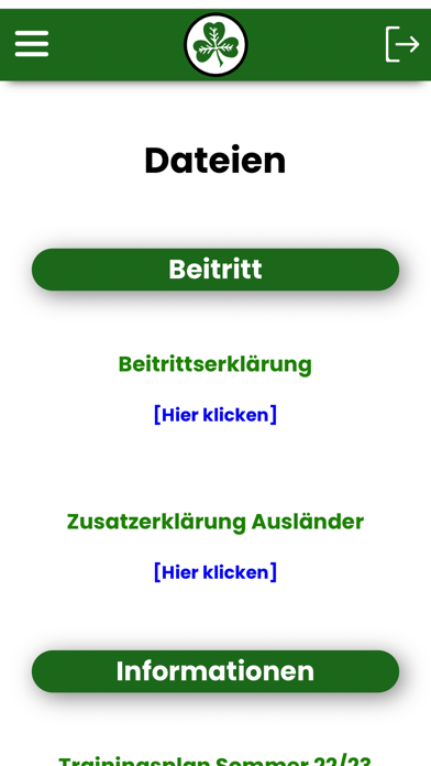VfR - Trainerportal Screenshot
