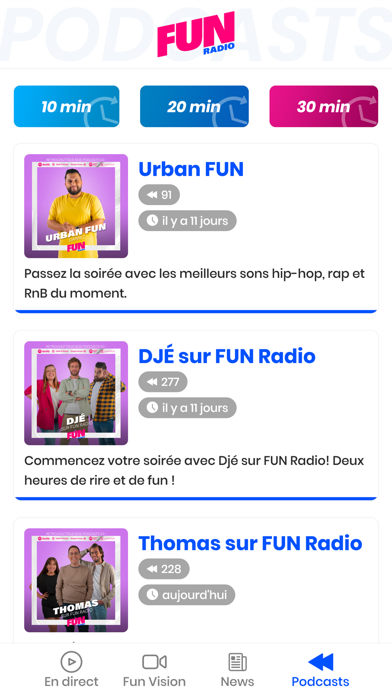 Screenshot #2 pour Fun Radio BE