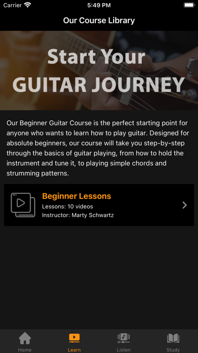 Beginner Guitar Songs Screenshot