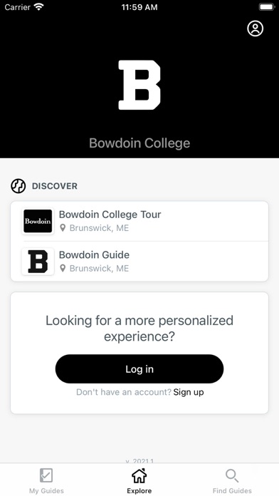 Bowdoin College Screenshot