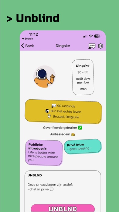 UNBLND - chat & meet people Screenshot