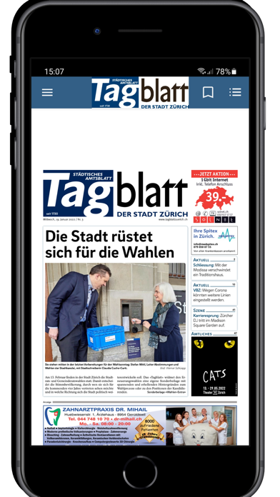 Tagblatt Stadt Zürich Screenshot