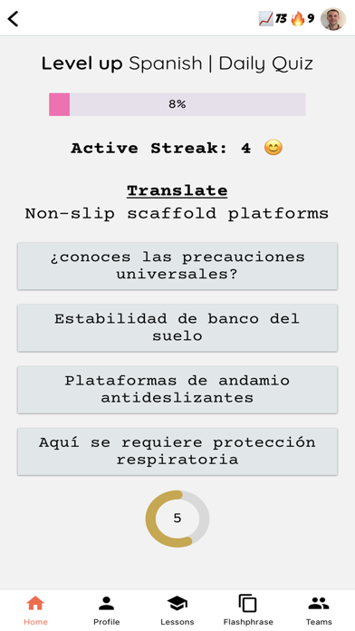 Level up Spanish Screenshot