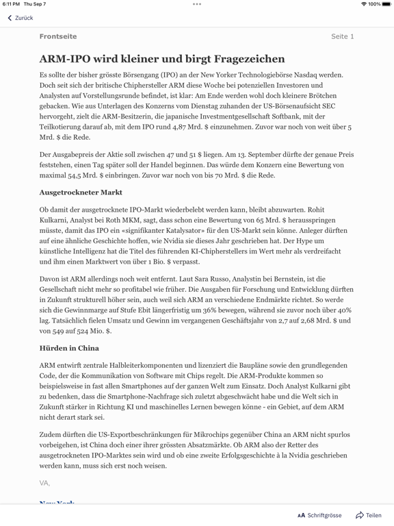 Screenshot #5 pour Finanz und Wirtschaft E-Paper