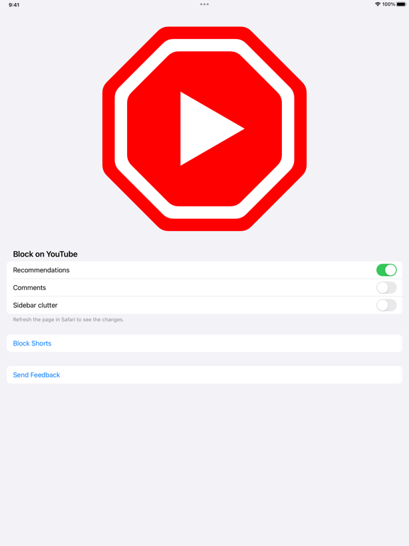 Screenshot #6 pour BlockYT for Safari