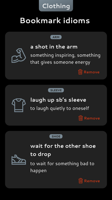 English Clothing Idioms Screenshot