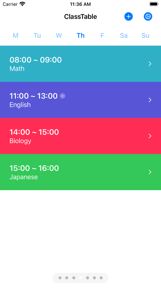 #1. Timetable ClassTable (iOS) 由: Jordan Holland