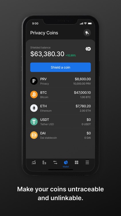 Incognito crypto wallet