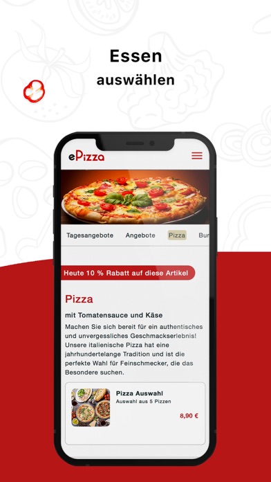ePizza Online Shop Screenshot