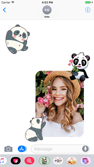 Screenshot #3 pour The Cute Panda Emojis