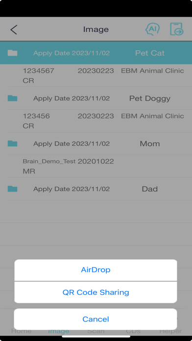 Family Healthcare Record (FHR) Screenshot