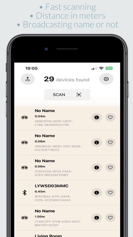 #3. BLE Scan Pro (iOS) 由: Panagiotis Bitos
