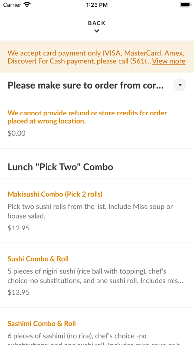 Kabuki Sushi Thai Tapas Screenshot