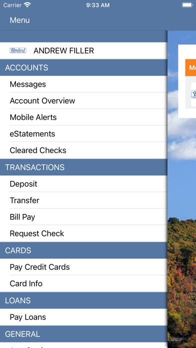 The United Mobile Banking Screenshot