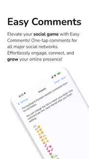 easy comments for social media iphone screenshot 1