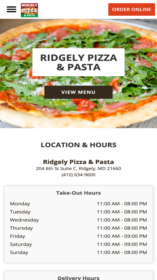 Ridgely Pizza & Pasta - 1.0 - (iOS)