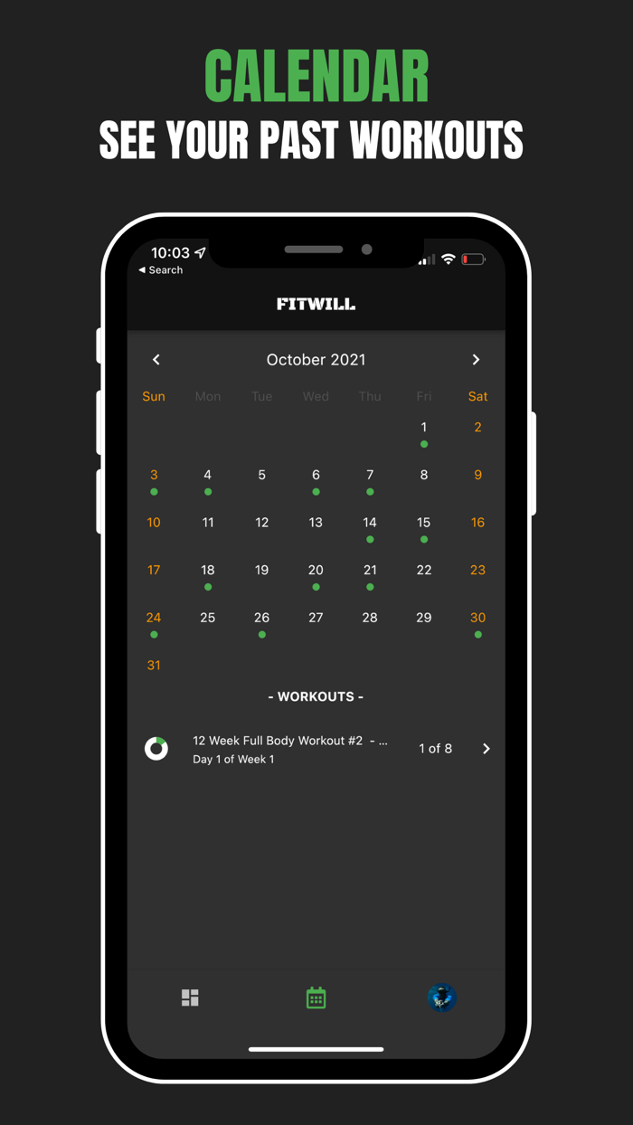 Fitwill Workout Planner