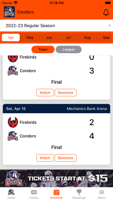 Bakersfield Condors Screenshot