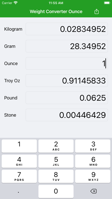 Screenshot #1 pour Weight Converter Ounce