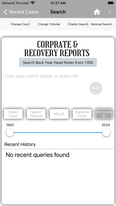 Corporate And Recovery Reports Screenshot