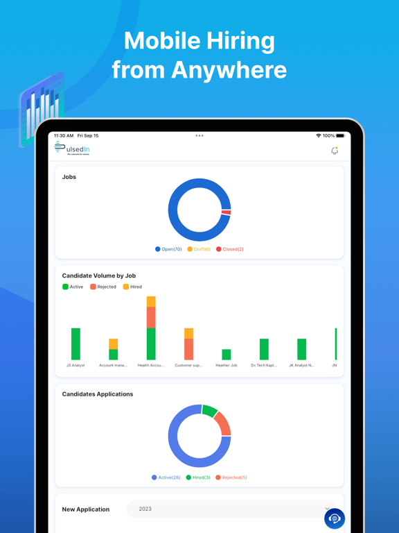 PulsedIn Employer Portal iPad screenshot 6 - Medical app