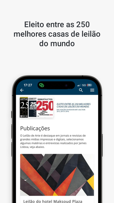 Leilão de Arte James Lisboa Screenshot