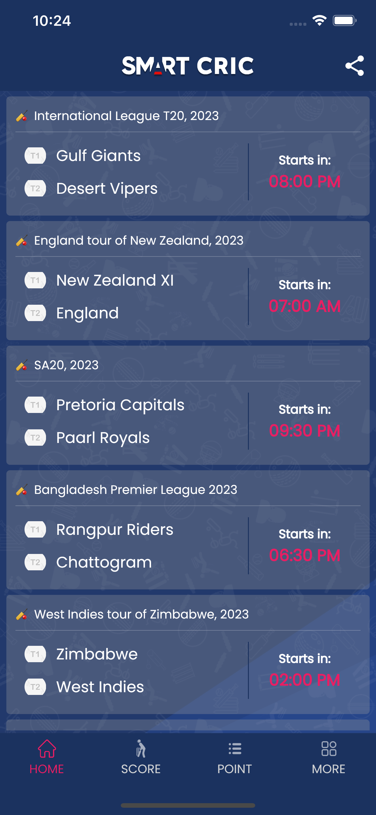 smartcric com cricket 2022 live