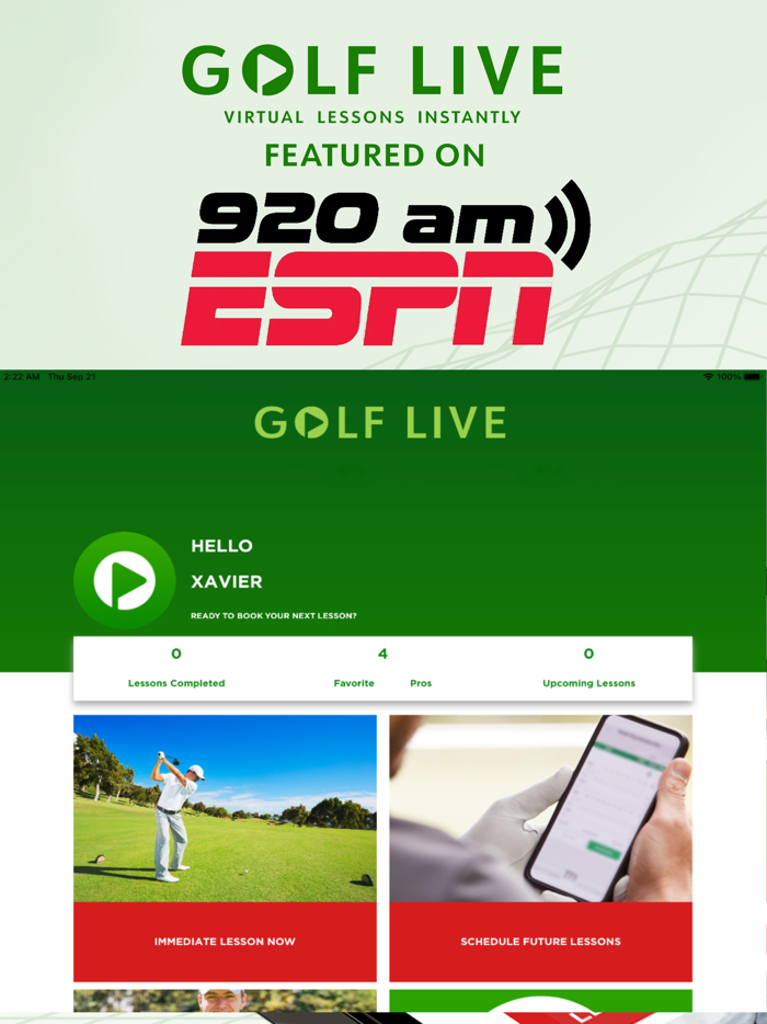 Golf Live - Instant Lessons