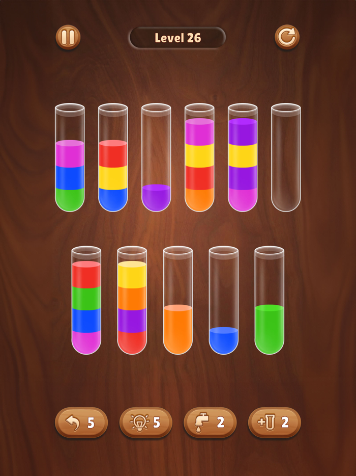 Color Water Sort Wooden Puzzle