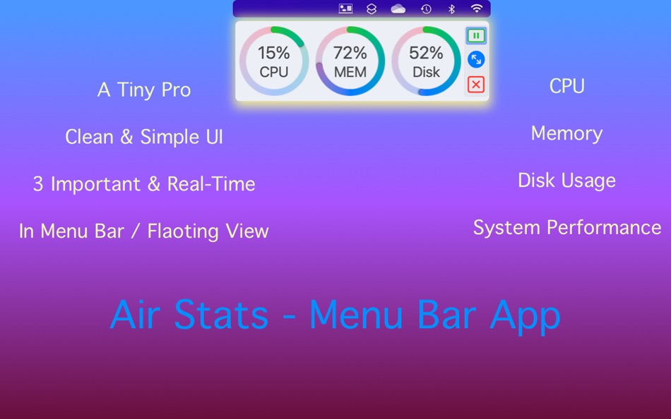 #2. Air Stats - System Monitor (macOS) 来自: Z9Apps LLC