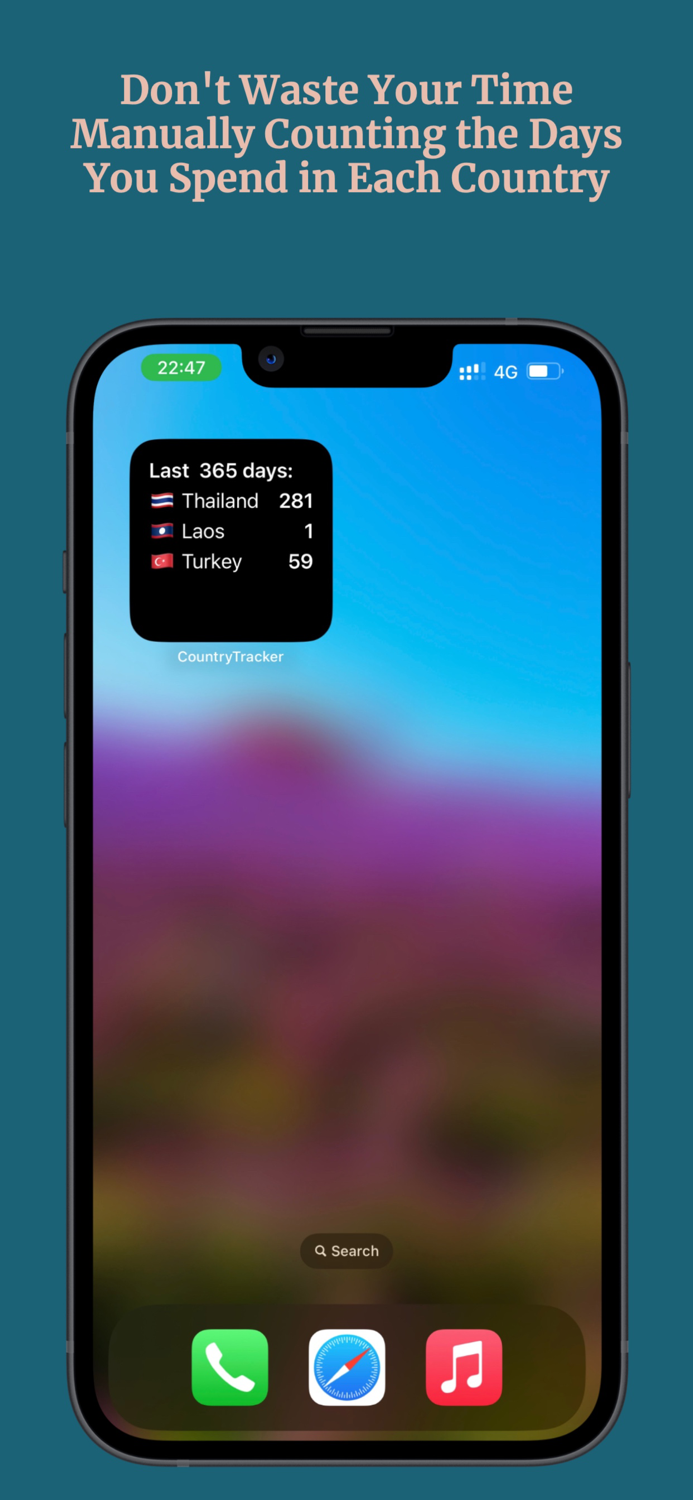 Country Days Tracker
