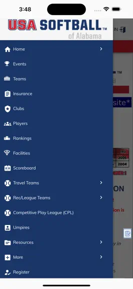 Game screenshot USA Softball of Alabama apk