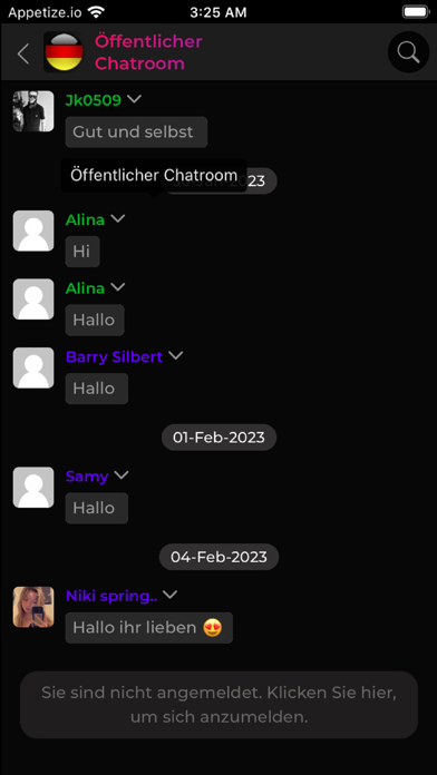 Deutscher Chatraum Screenshot