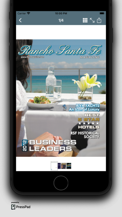 Rancho Santa Fe Magazine Screenshot