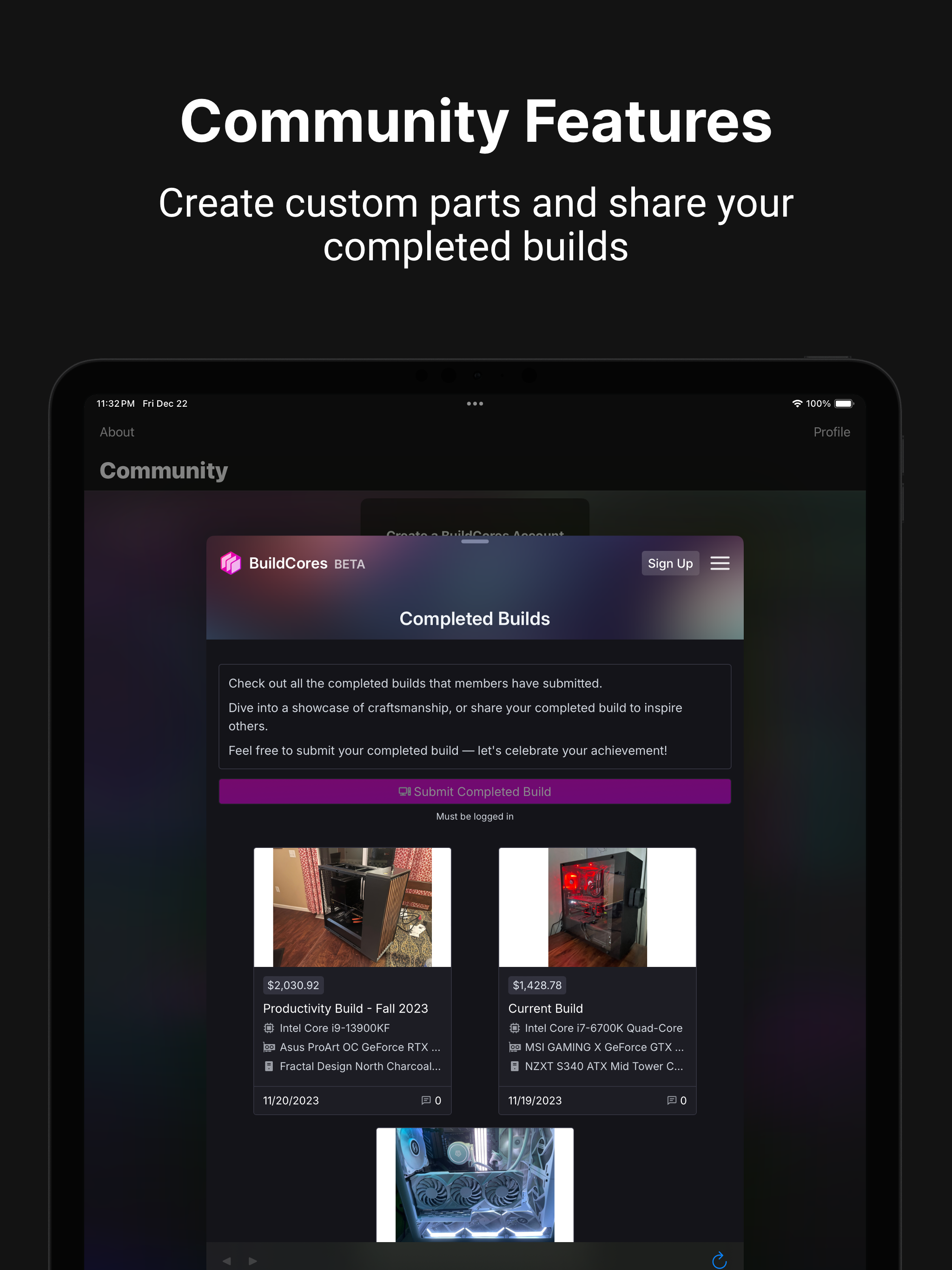 I created a new PC Building app for Web iOS and Android