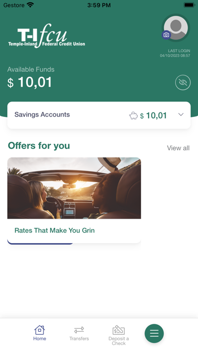 TIFCU Mobile Banking Screenshot