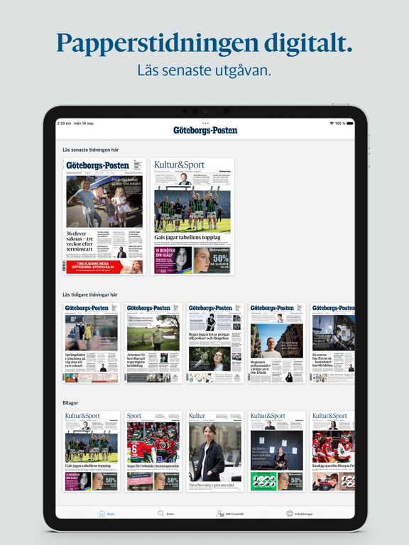 Göteborgs-Posten e-tidningのおすすめ画像1