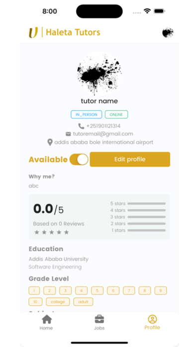 Haleta Tutors (for tutors) Screenshot