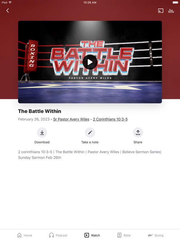 Grace Community Church ND iPad screenshot 3 - Education app