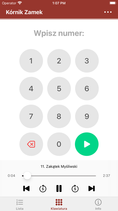 Kórnik Zamek Audioprzewodnik Screenshot