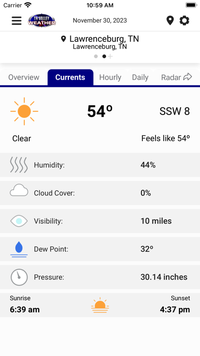 Screenshot #2 pour Tennessee Valley Weather