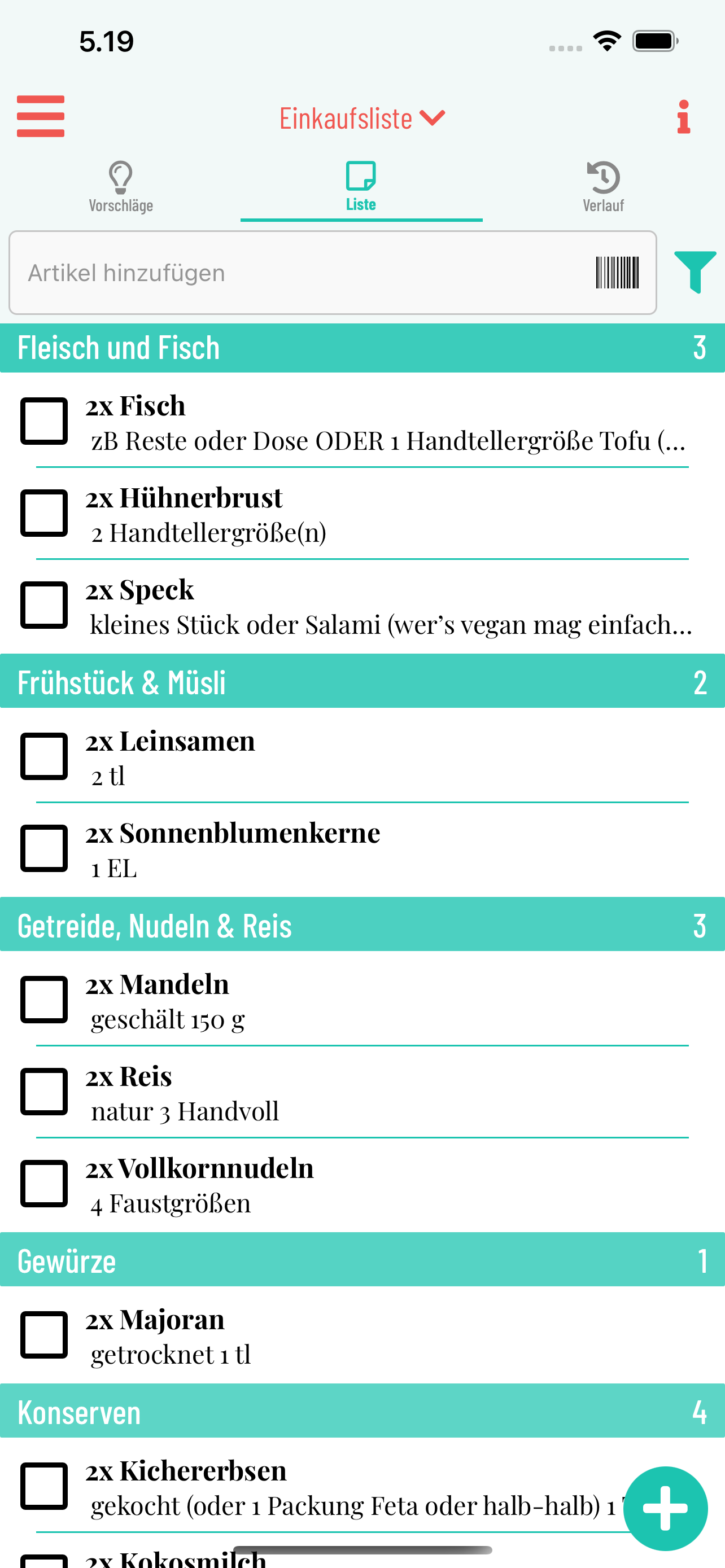 Faustformel Foodplan