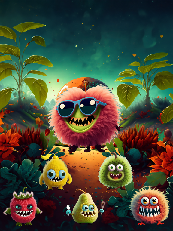 Screenshot #4 pour Monster Fruits Stickers