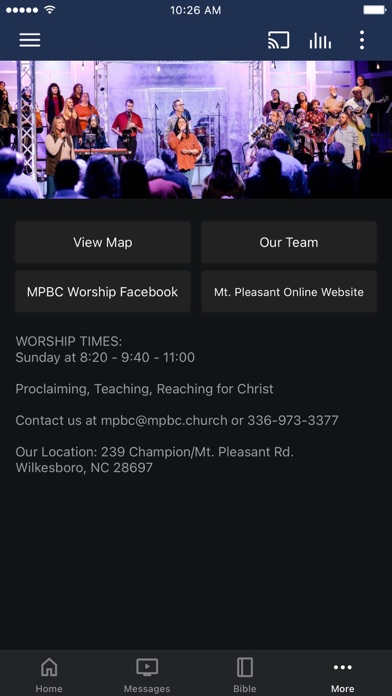 Mt. Pleasant Baptist Church Screenshot