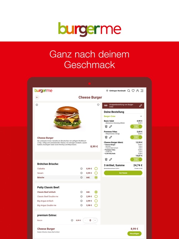 burgerme iPad screenshot 3 - Food & Drink app